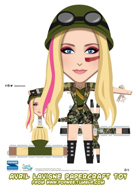 Ninjatoes Papercraft Weblog Avril Lavigne Rock N Roll