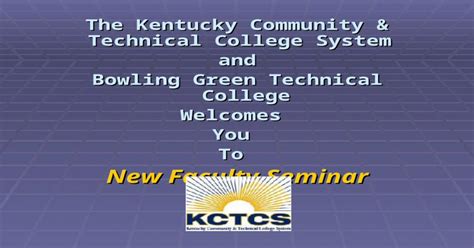 The Kentucky Community And Technical College System And Bowling Green