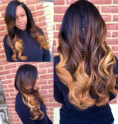 Black To Caramel Ombre Weave Frontal Hairstyles Weave Hairstyles Cool