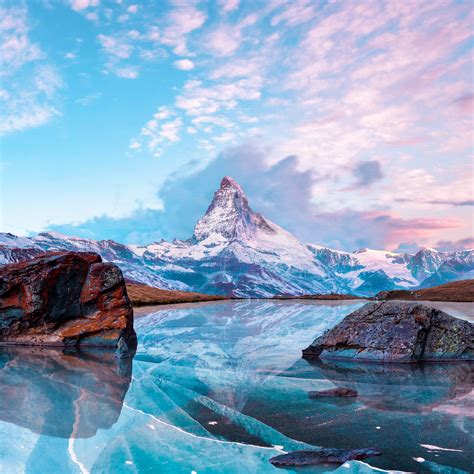 Frozen Lake Reflection Winter Wallpaperhd Nature Wallpapers4k