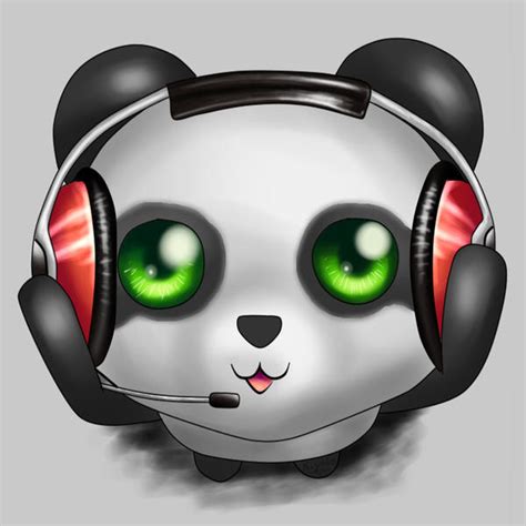 Cute Panda With Headset By Kiyokomoriko On Deviantart
