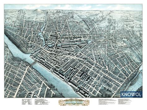 Beautifully Restored Map Of Lowell Massachusetts From 1876 Knowol