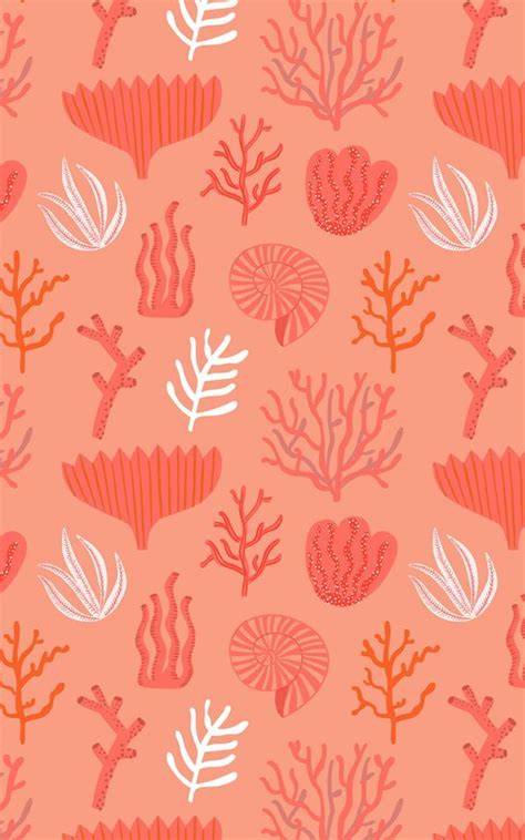 Living Coral Reef Pattern Wallpaper Mural Hovia Uk Coral Wallpaper