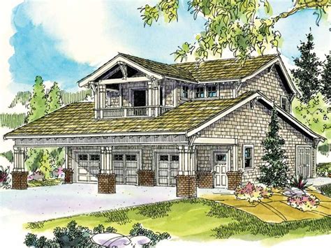 Our designers have created many carriage house plans and garage apartment plans that offer you options galore! Carriage House Plans | Craftsman-Style Garage Apartment Plan with 3-Car Garage Design # 051G ...