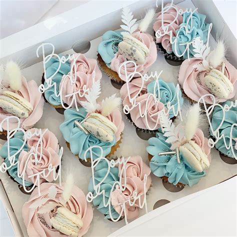 luxe gender reveal cupcakes antonia s cakes