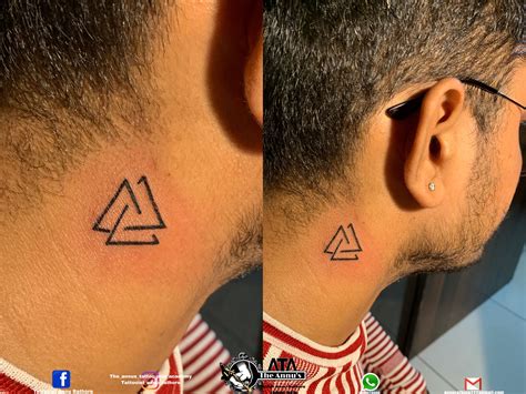 Triangle On Nack Tattoo Small Hand Tattoos Hand Tattoos For Guys