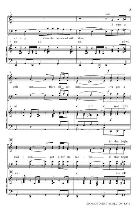 Mansion Over The Hilltop By Ira Stanphill Octavo Sheet Music For