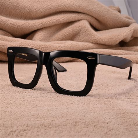 vazrobe retro eyeglasses frames male women vintage fake nerd eyewear black tortoise glasses men