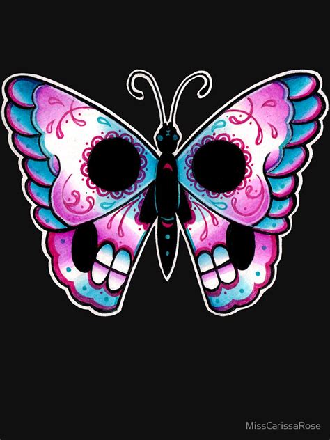 Sugar Skull Butterfly Tattoo Flash T Shirt By