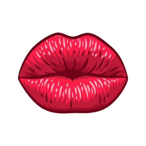 premium vector beauty female lips vector illustration female lips pop art style female lips