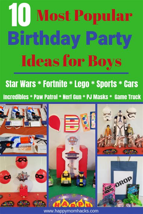 Birthday Party Ideas For Boys Happy Mom Hacks