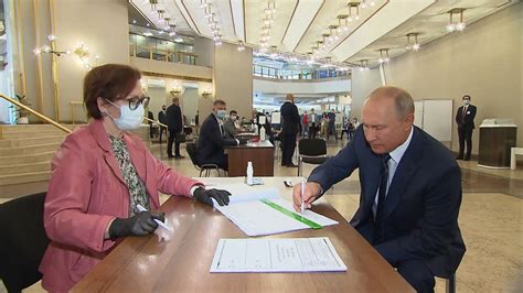 Putin Voted On Constitutional Amendments Video Teller Report