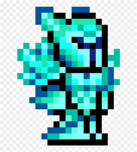 Blue Flame Armor Terraria Character Pixel Art Hd Png Download