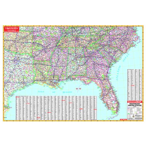United State Wall And Roller Maps Us Southeastern And Virginia Wall Map