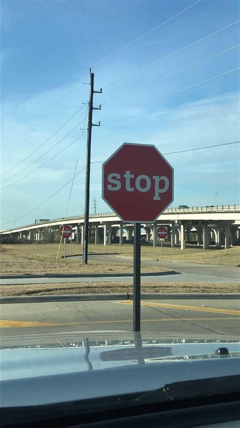 This Lowercase Stop Sign Stop Sign Highway Signs Signs
