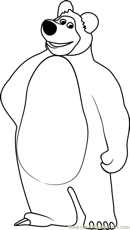 Masha and the bear colouring pages very funny cartoons for kids learning paint colours for toddlers маша и медведь youtubewelcome to another kids cartoons. The Bear Coloring Page - Free Masha and the Bear Coloring ...