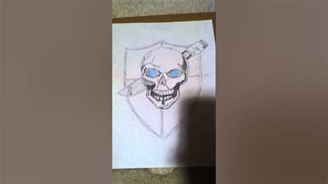 Call Of Duty Black Ops 2 Zombie Emblam Drawing Youtube