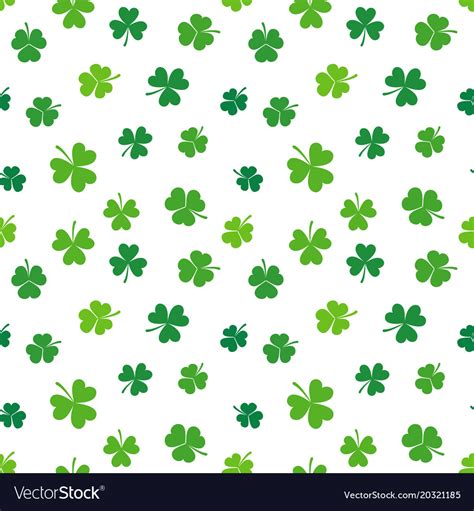 Shamrock Seamless Colorful Pattern Or Royalty Free Vector