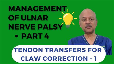 Management Of Ulnar Nerve Palsy Tendon Transfers Part 1 Claw
