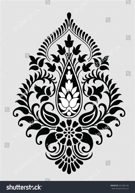 Traditional Indian Motif Stock Vector Royalty Free 421986136 Textile