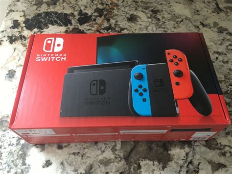 Nintendo Switch Empty Box Only W User Guide Pamphlet 2019 V2 Red Blue