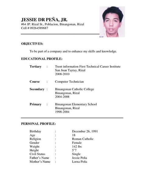 Browse sample resumes for all jobs. Resume Example Format For Ojt Latest Free Templates ...