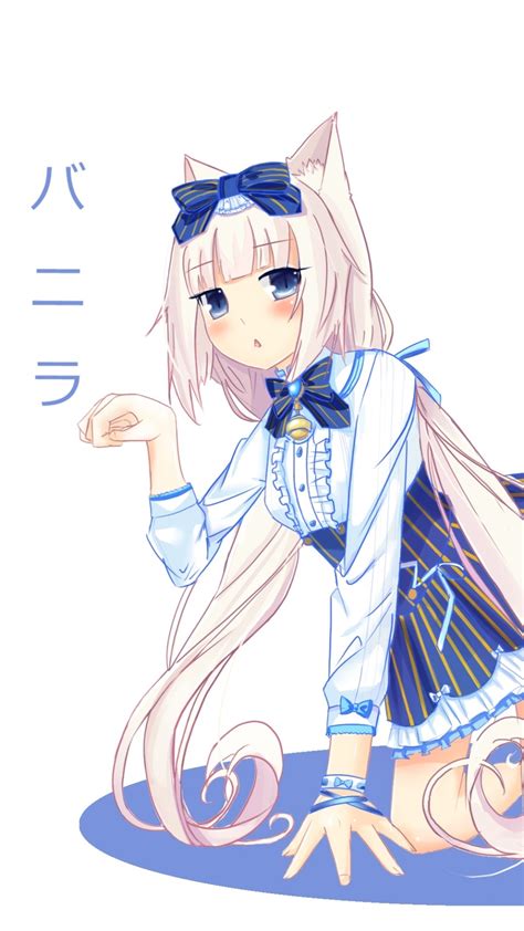 Wallpaper Id 392540 Anime Nekopara Phone Wallpaper White Hair