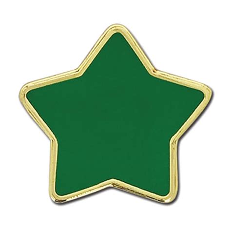 Green Enamel Star Badge 2d 23mm Badges For Schools