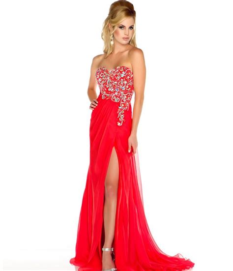 Dress Red Sparkle Long Beautiful Pretty Prom Beaded Prom Dress