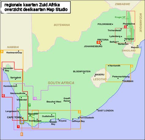 Wegenkaart Landkaart 10 Western Cape Road Map Mapstudio