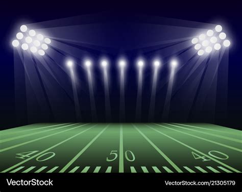 American Football Field Concept Background Vector Image