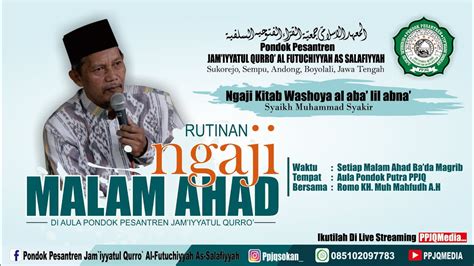 Live Rutinan Ngaos Malam Ahad Wasoya Youtube