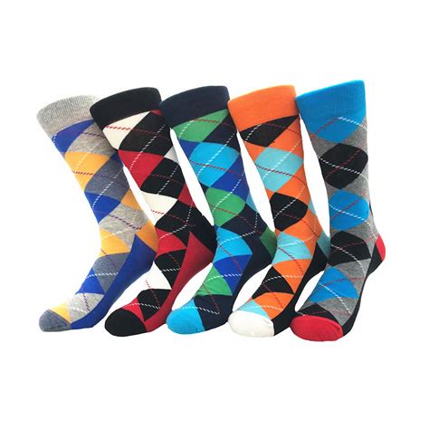 Argyle Sock Bundle 5 Pack Multi Color Amedeo Exclusive Touch Of Modern