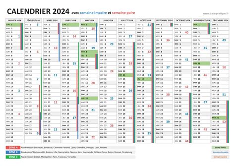 Semaine Paire 2024 Dates Liste Et Calendrier 2024
