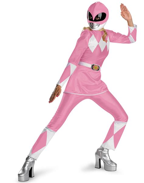 Power Ranger Pink Ranger Sexy Bodysuit Halloween Party Costume Womens
