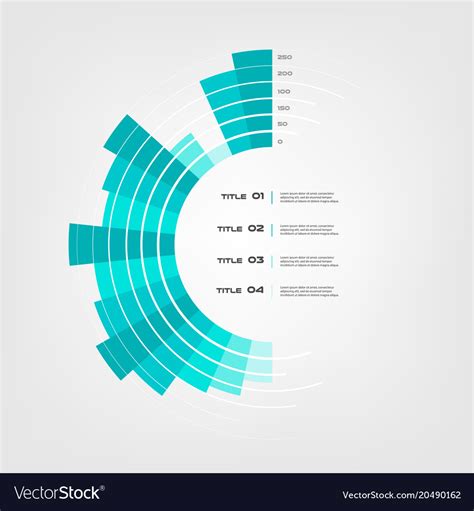 Sunburst Chart Color Infographics Step By Step In Vector Image