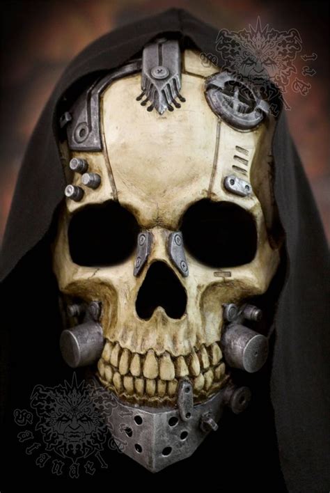 Cyber Skull Metal Skull Handmade Paint Masks Art