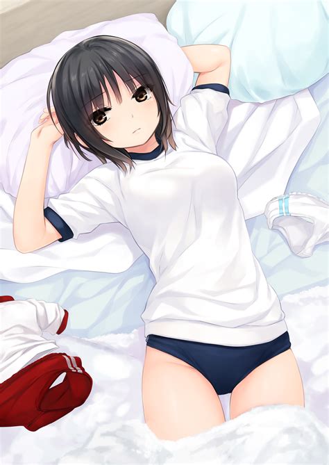 Wallpaper Anime Girls Short Hair In Bed Aoyama Sumika Sportswear