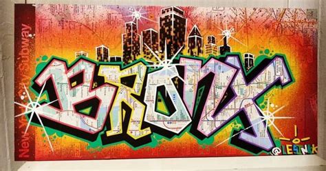 Bronx Graffiti Piece On Original Mta Subway Map For Sale
