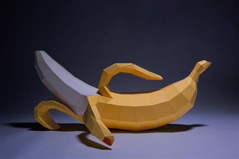 Banana Xl Paper Craft Digital Template Origami Pdf Download Etsy