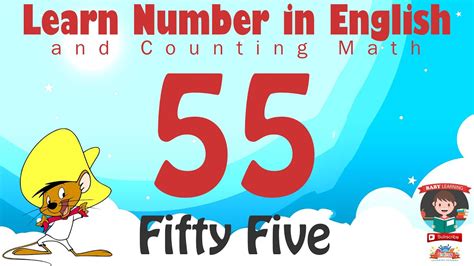 Learn Number Fifty Five 55 In English And Counting Math Youtube