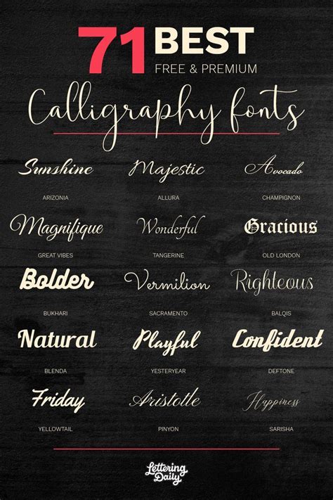 The Best Calligraphy Font Styles