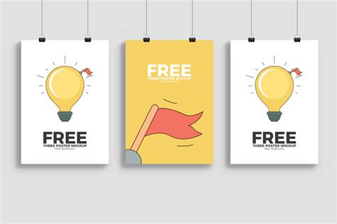 hanging poster mockup psd find  perfect creative mockups freebies  showcase