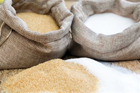 Various Types Of Sugar Brown Sugar And White Stock Photo Download
