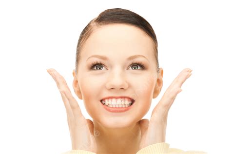 Surprised Woman Face Female Attractive Positive Bright Png
