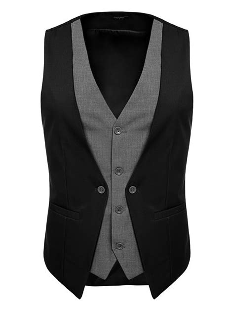 Buy Coofandy Men S Formal Layered Slim Fit Suit Vest Premium Business