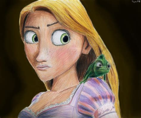 Rapunzel And Pascal By Taipu556 On Deviantart