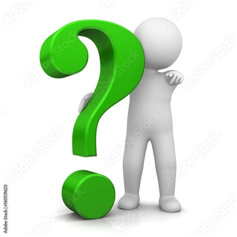 Question Mark 3d Green Interrogation Point Asking Sign Question Icon