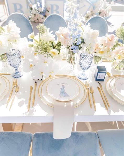 Dusty Blue Wedding Table Wedding Table Dusty Blue Weddings Blue