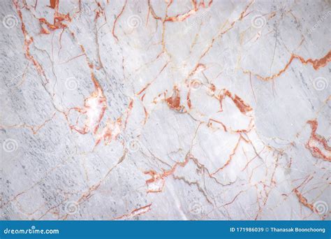 White Cracked Marble Slab With Copper Color Pattern Texture Background